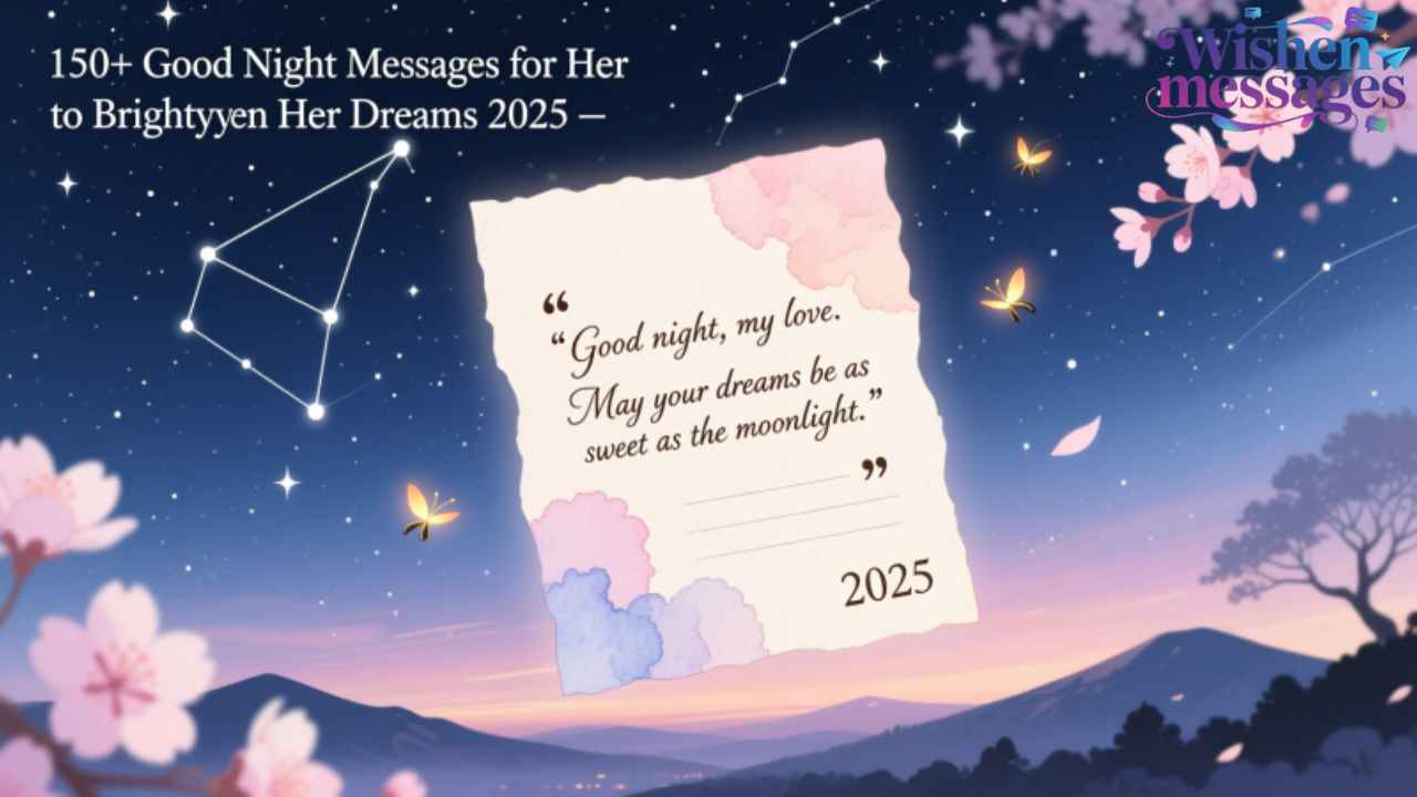 150+ Good Night Messages For Her to Brighten Her Dreams 2025