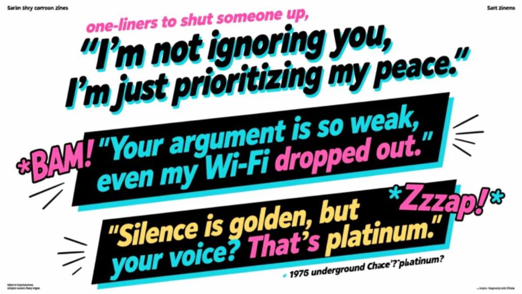 Funny One-Liners to Shut Someone Up