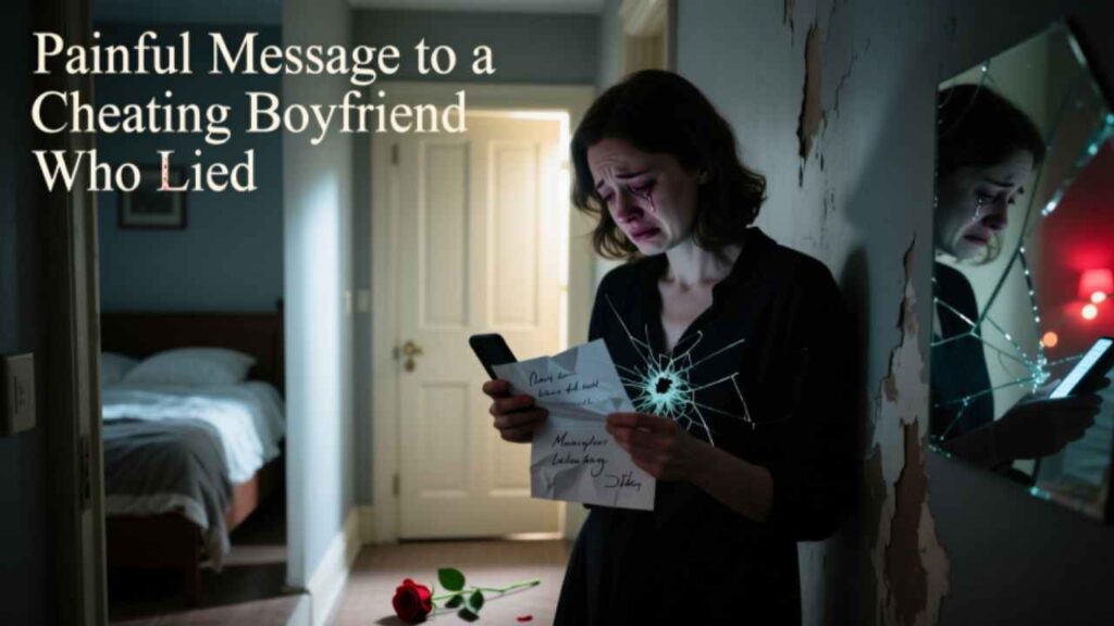 Painful Message to a Cheating Boyfriend Who Lied