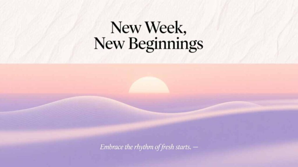 Short & Motivational New Week Blessings Quotes