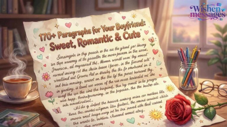 170+ Paragraphs for Your Boyfriend: Sweet, Romantic & Cute