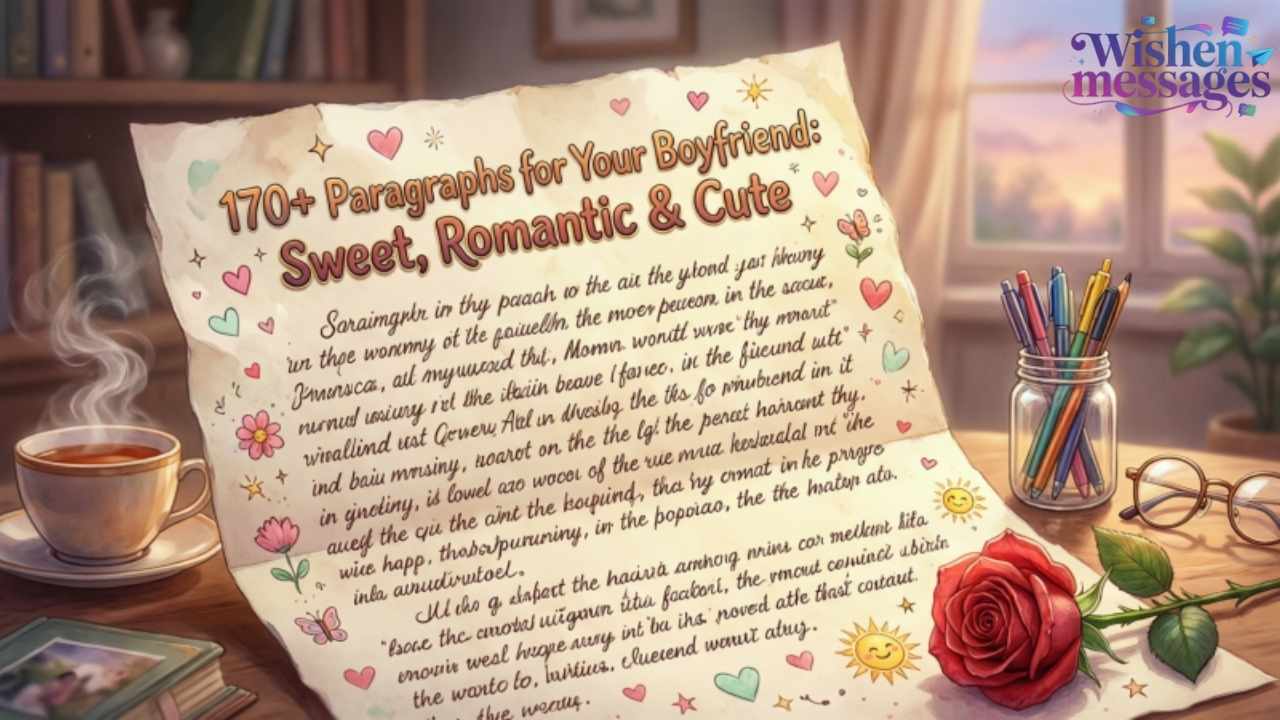 170+ Paragraphs for Your Boyfriend: Sweet, Romantic & Cute