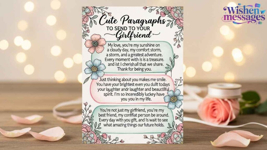 Cute Paragraphs to Send to Your Girlfriend