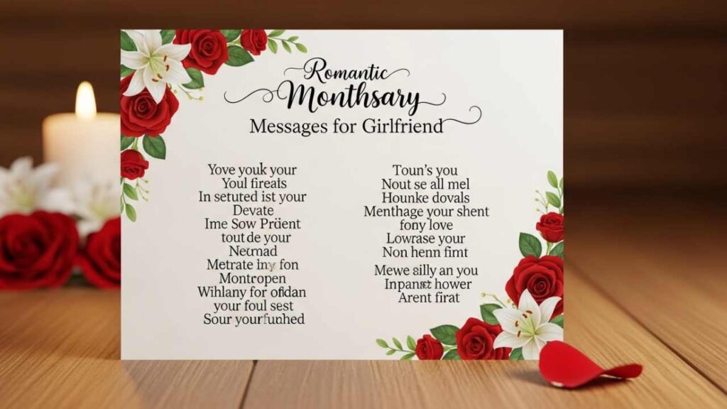 Romantic Monthsary Messages for Girlfriend