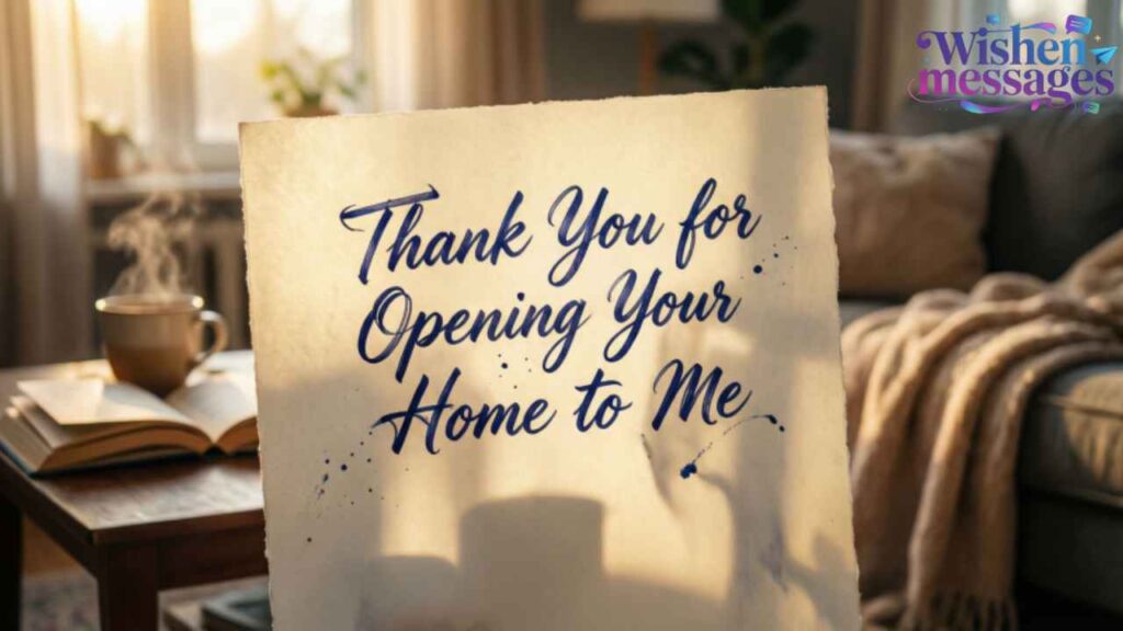 Thank You for Opening Your Home to Me