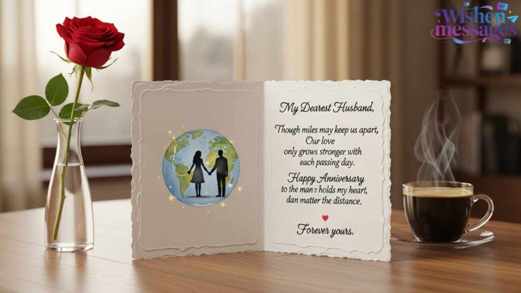 Heart Touching Anniversary Wishes for Long-Distance Husband
