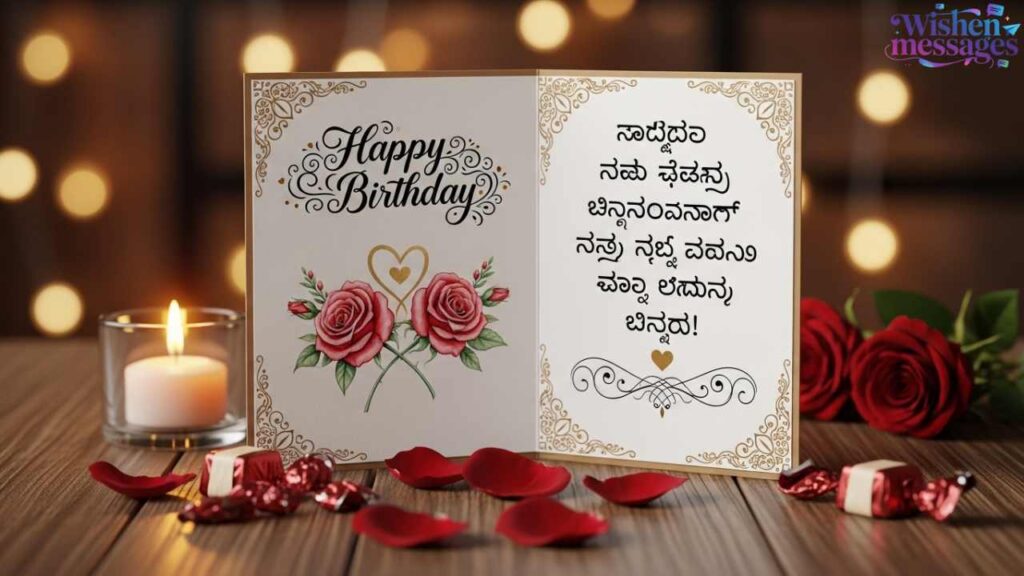 Romantic Birthday Wishes in Kannada for Lover