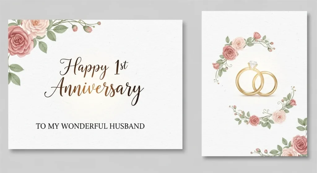 1st Wedding Anniversary Wishes for Husband