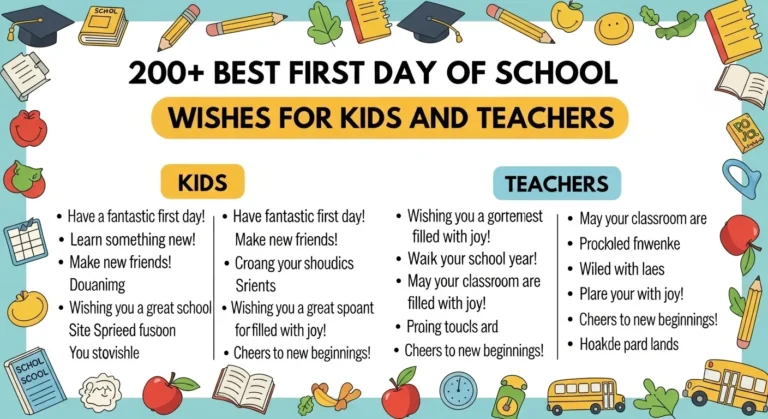 200+ Best First Day of School Wishes for Kids and Teachers
