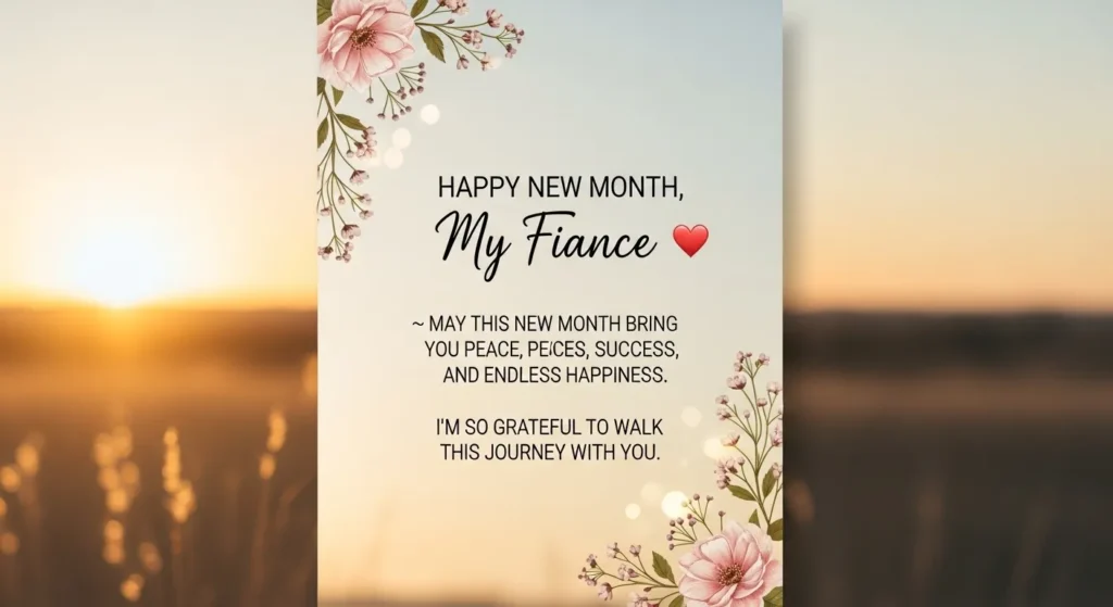 Heartfelt Happy New Month Messages for Fiance