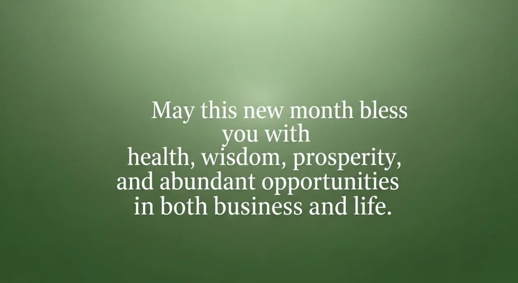 New Month Wishes and Prayers for Clients