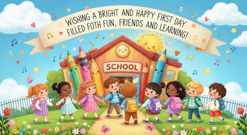 Short and Sweet First Day of School Wishes for Students