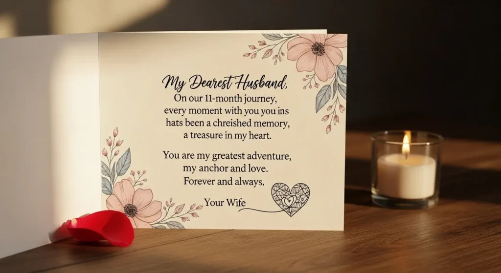 Heart Touching 11 Month Anniversary Wishes for Husband
