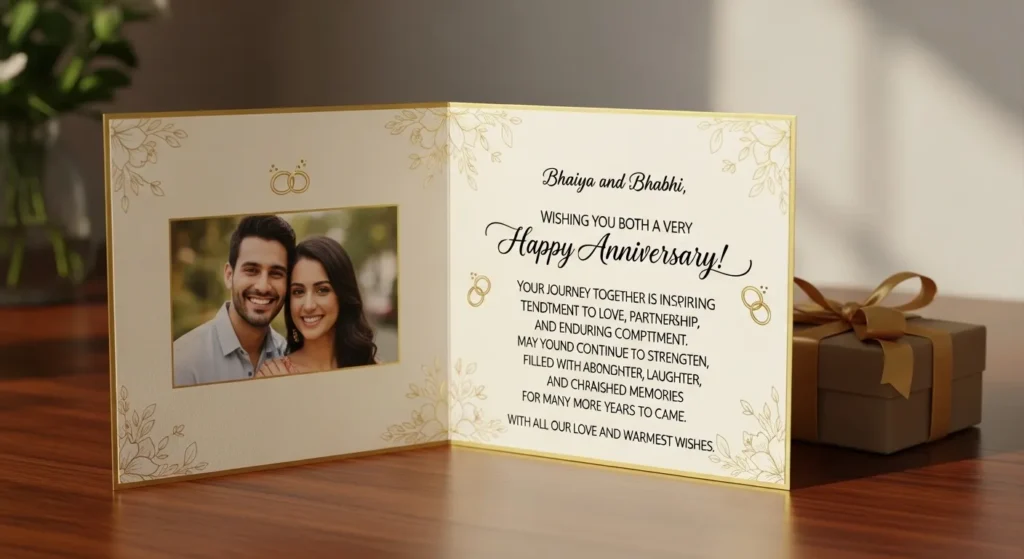 Long and Meaningful Anniversary Wishes for Bhaiya and Bhabhi