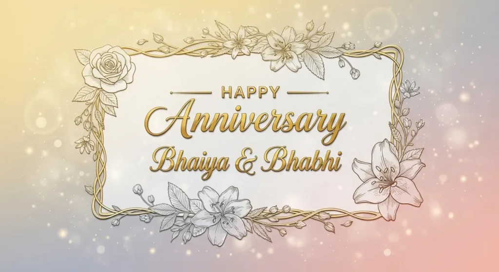 Anniversary Wishes for Bhaiya and Bhabhi in English