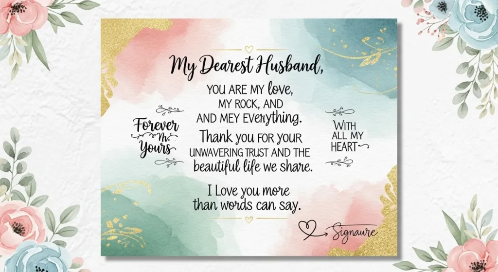 Love and Trust Messages for Husband
