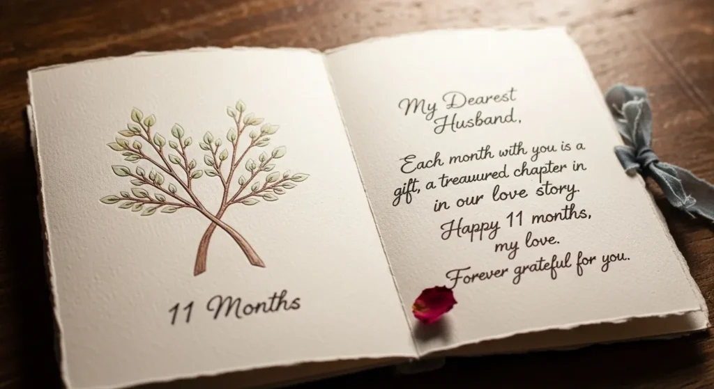 Emotional 11 Month Anniversary Messages for Husband