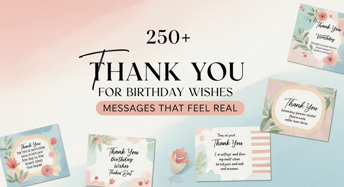 250+ Thank You for Birthday Wishes Messages That Feel Real 