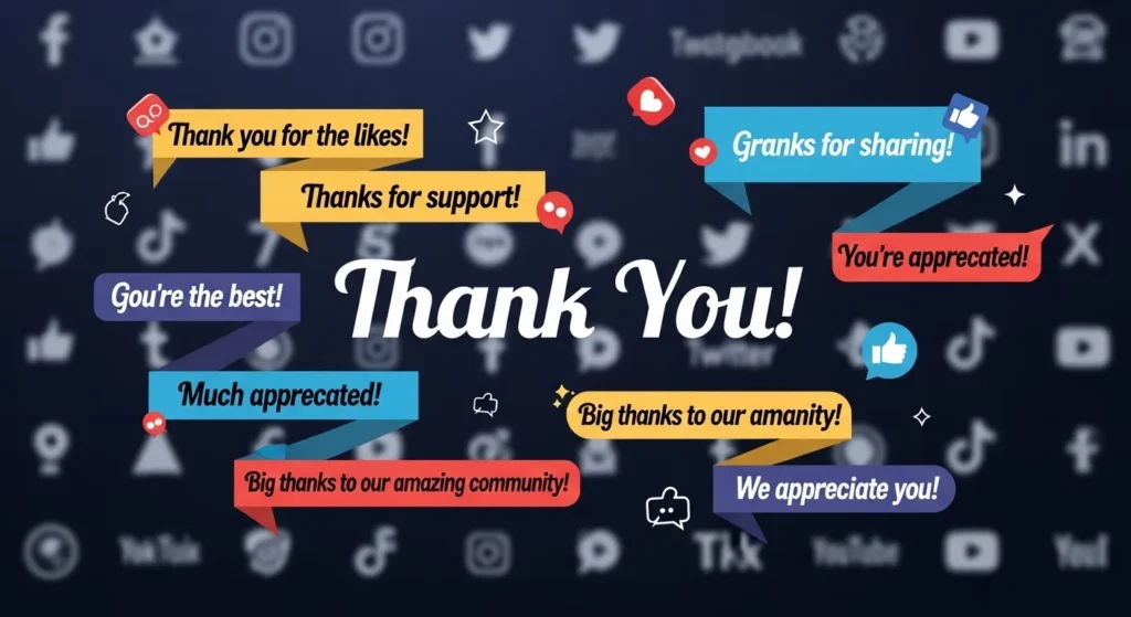 Social Media Thank You Status and Captions