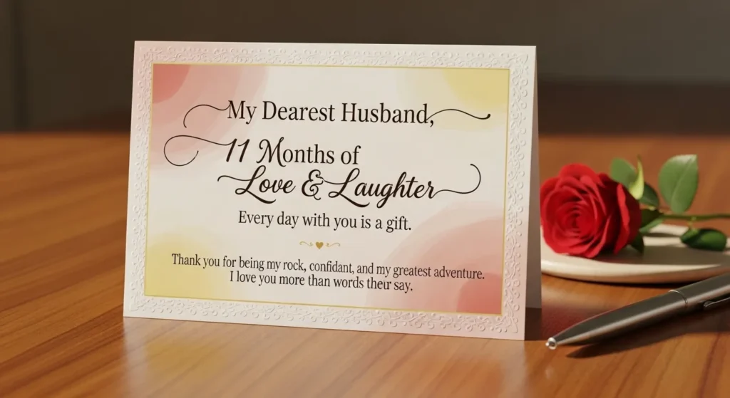 Appreciation Messages for Husband After 11 Months