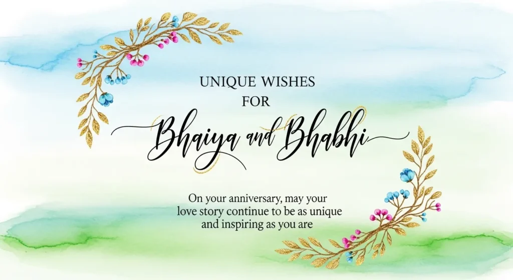 Unique Wishes for Bhaiya and Bhabhi Anniversary