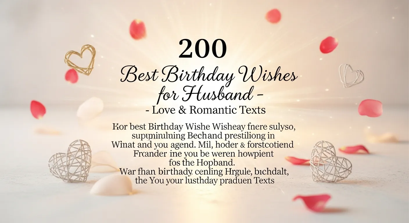 200 Best Birthday Wishes for Husband – Love & Romantic Texts