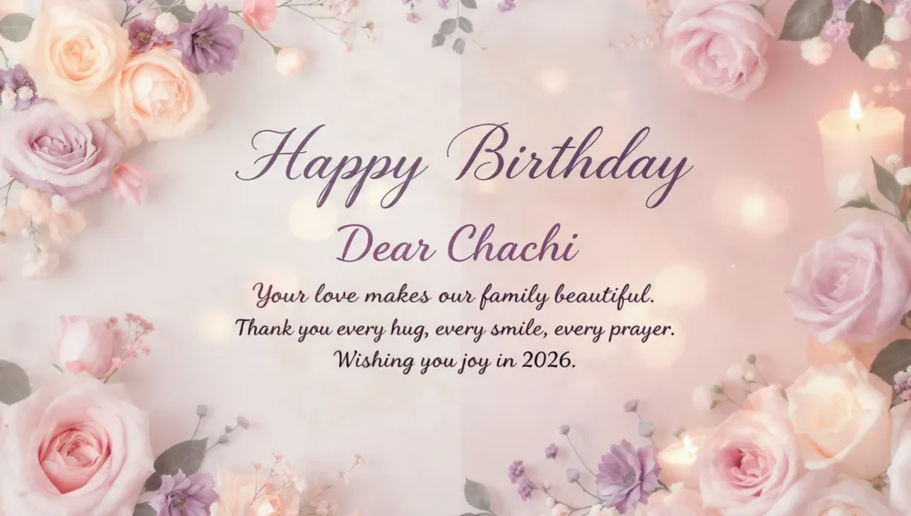 Happy Birthday Wishes for Chachi in English