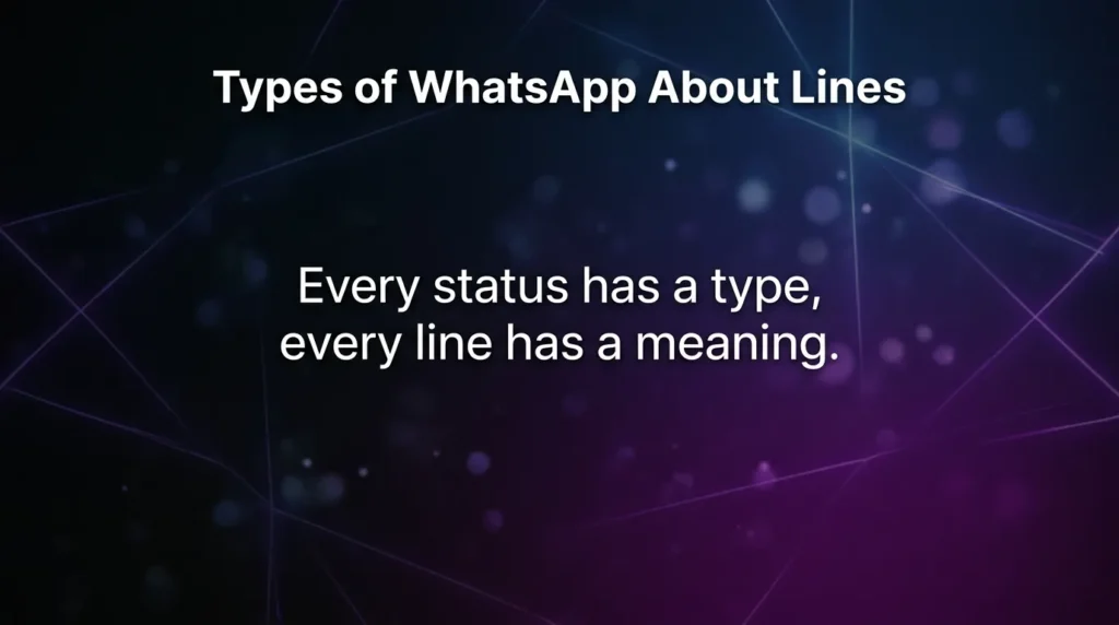 Types of WhatsApp About Lines