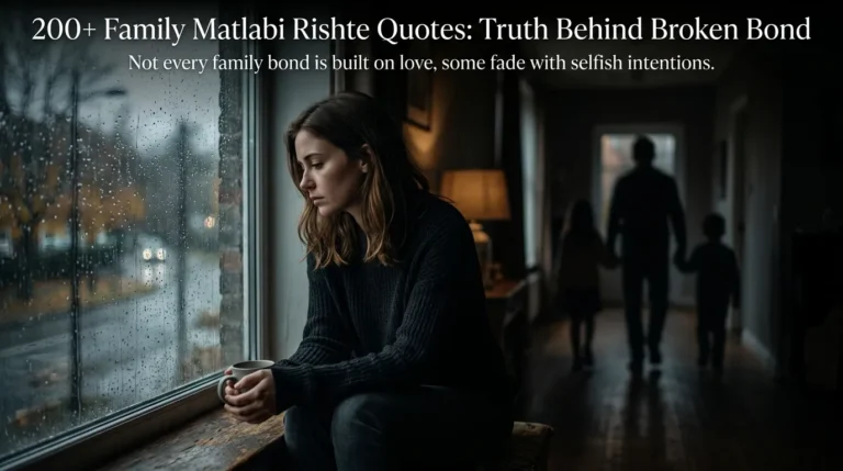 200+ Family Matlabi Rishte Quotes: Truth Behind Broken Bonds