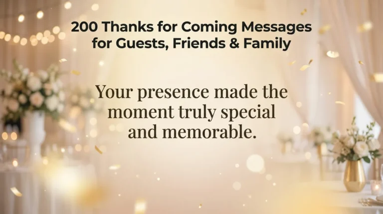 200 Thanks for Coming Messages for Guests, Friends & Family 
