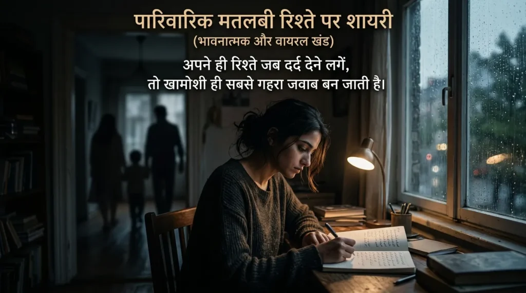 Shayari on Family Matlabi Rishte (Emotional & Viral Section)