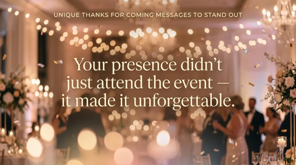 Unique Thanks for Coming Messages to Stand Out