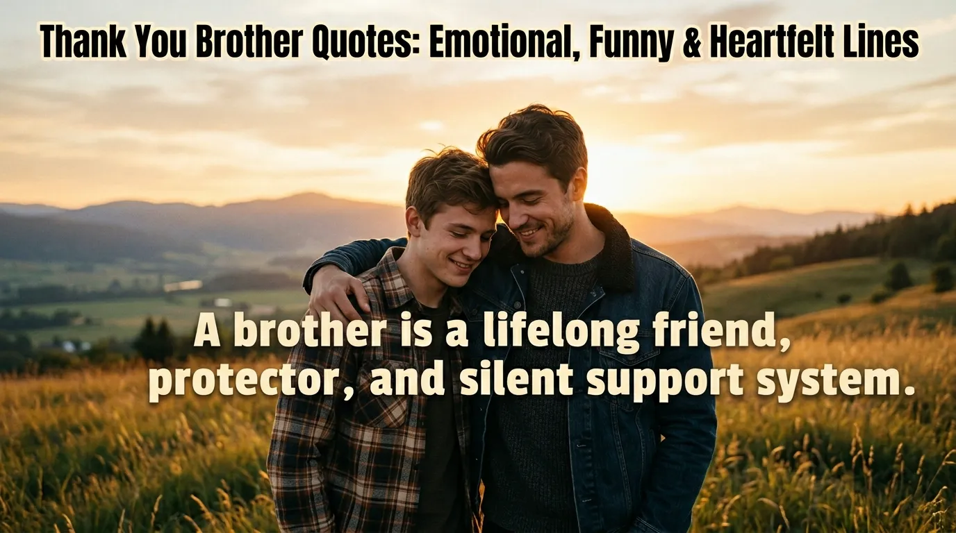 Thank You Brother Quotes: Emotional, Funny & Heartfelt Lines