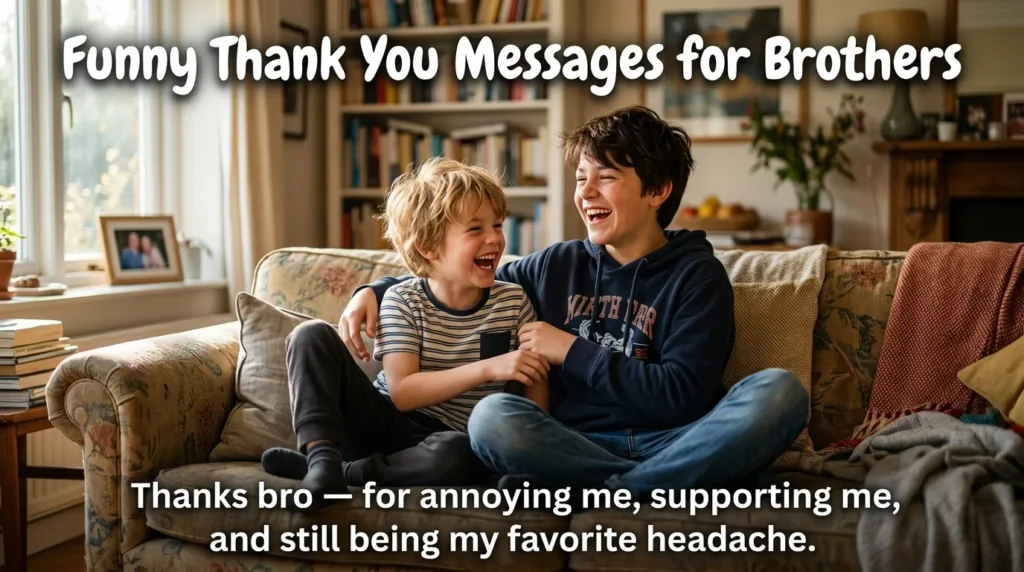 Funny Thank You Messages for Brothers
