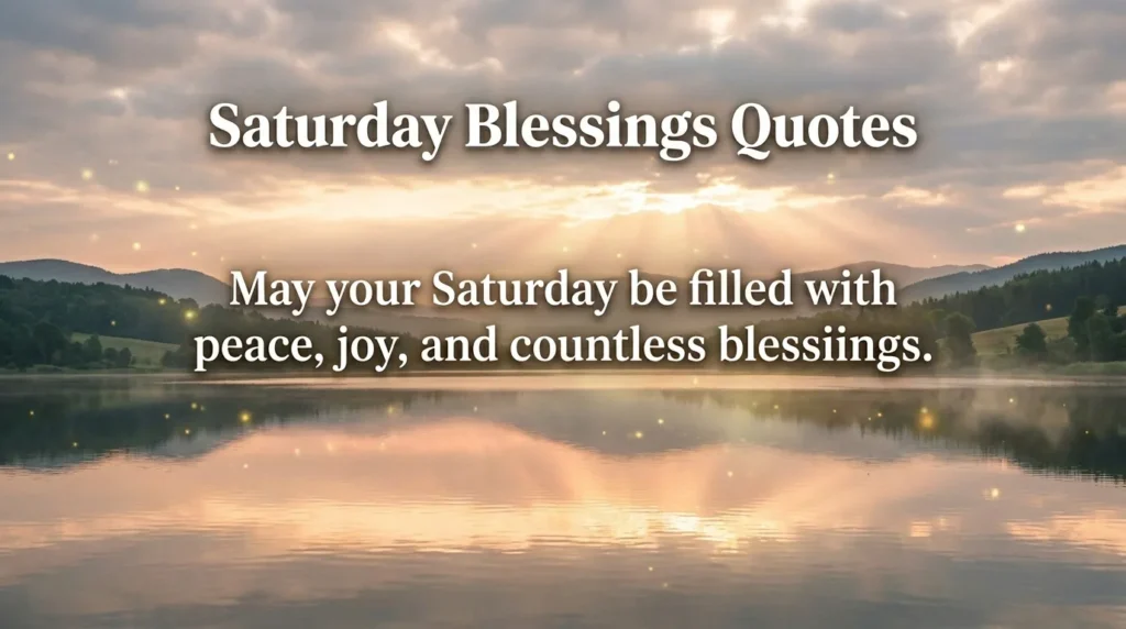Saturday Blessings Quotes