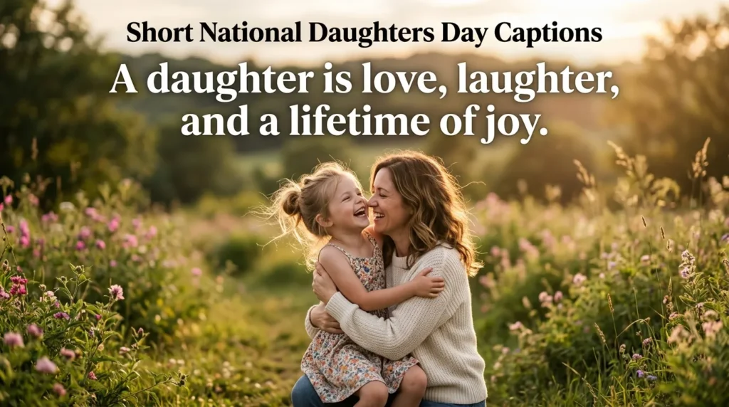 Short National Daughters Day Captions