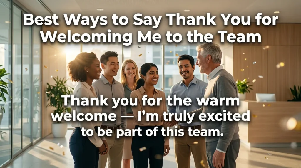 Best Ways to Say Thank You for Welcoming Me to the Team