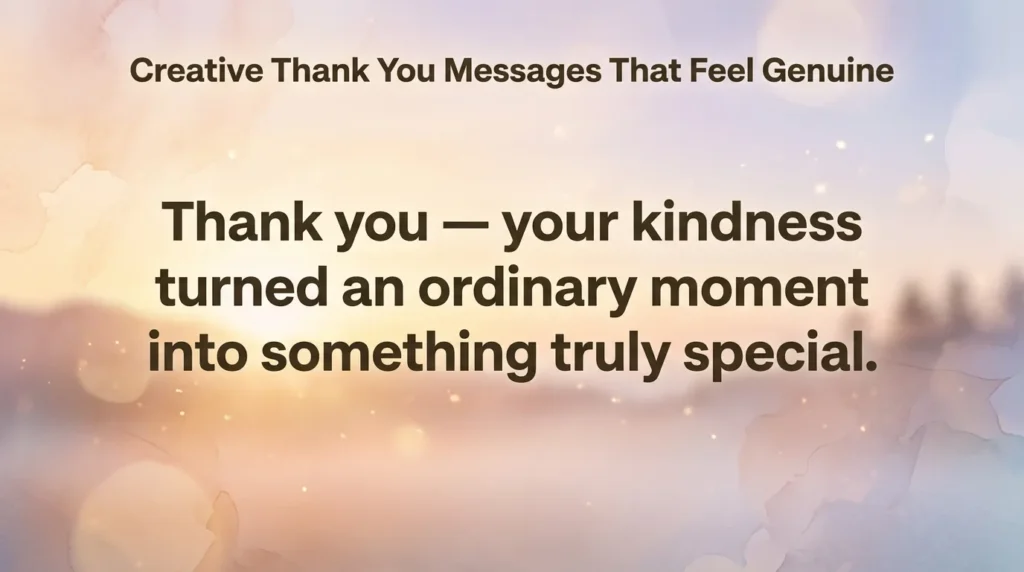 Creative Thank You Messages That Feel Genuine