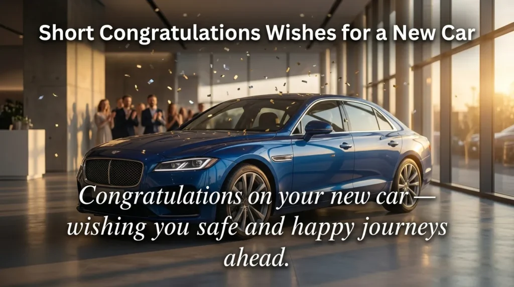 Short Congratulations Wishes for a New Car