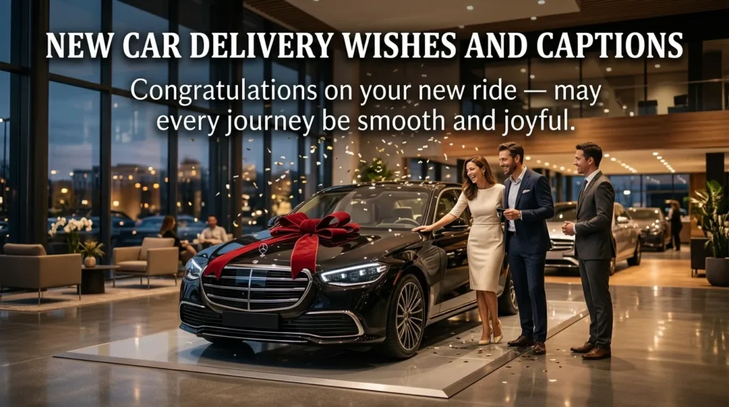 New Car Delivery Wishes and Captions