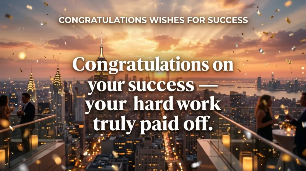 Congratulations, Wishes for Success