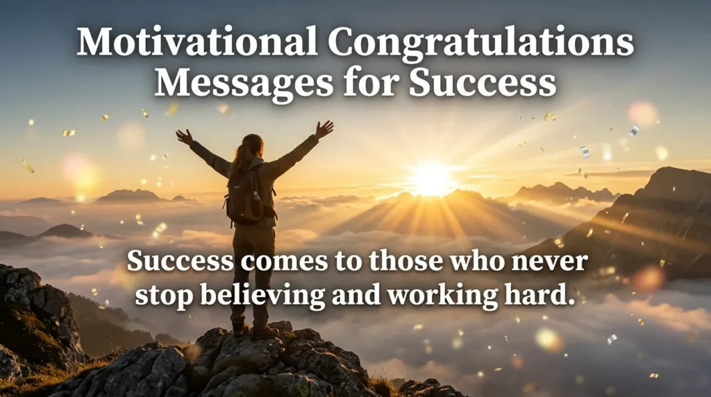 Motivational Congratulations Messages for Success