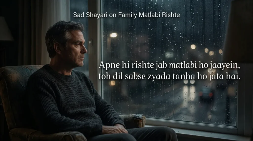 Sad Shayari on Family Matlabi Rishte