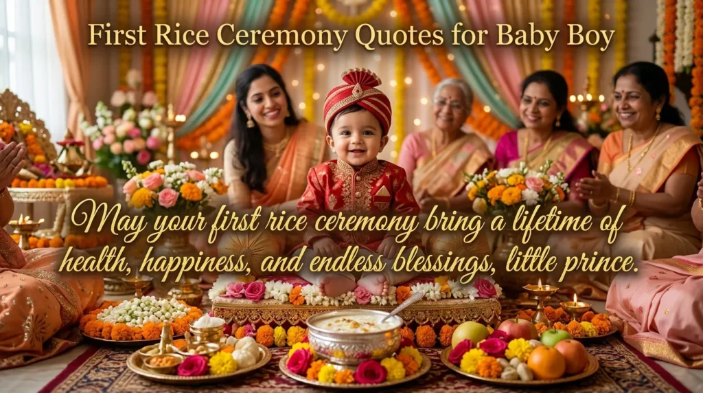 First Rice Ceremony Quotes for Baby Boy