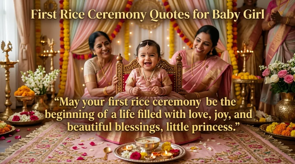 First Rice Ceremony Quotes for Baby Girl