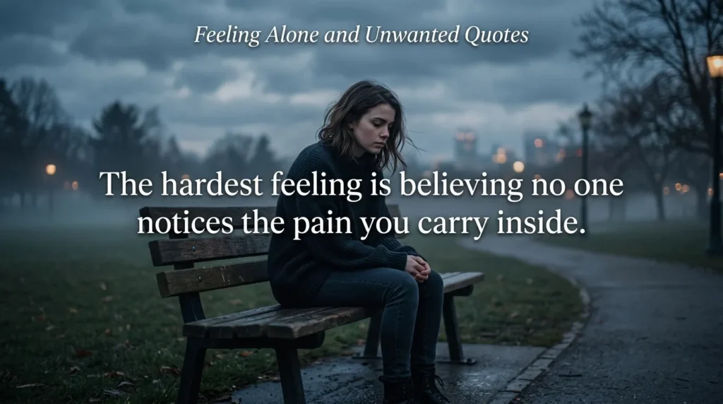 Feeling Alone and Unwanted Quotes