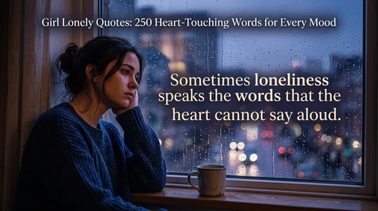 Girl Lonely Quotes: 250 Heart-Touching Words for Every Mood 